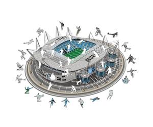 Iconic Puzzles - Manchester City Etihad Stadium, Rompecabezas de Madera con Licencia Oficial, 100% sostenible, Regalo para Adultos y niños, Talla M, 270 Piezas