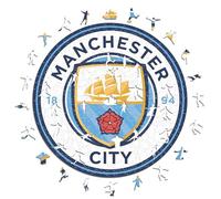 Iconic Puzzles - Manchester City, Logo, Rompecabezas de Madera con Licencia Oficial, 100% sostenible, Regalo para Adultos y niños, Talla L, 500 Piezas