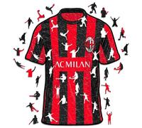 Iconic Puzzles- Milan Camiseta Producto Oficial, Puzzle Adultos y Niños, Madera 100% Sostenible, Medida L 500 Piezas (MILANJERSEYL)