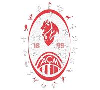 Iconic Puzzles - Milan Retro Logo, Rompecabezas de Madera con Licencia Oficial, 100% sostenible, Regalo para Adultos y niños, Talla L, 500 Piezas