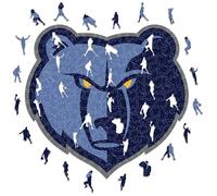 Iconic Puzzles - Memphis Grizzlies, Logo, Puzzle de Madera con Licencia Oficial de la NBA, 100% Sostenible, Talla S, 150 Piezas