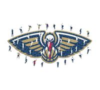 Iconic Puzzles - New Orleans Pelicans, Logo, Puzzle de Madera con Licencia Oficial de la NBA, 100% Sostenible, Talla L, 500 Piezas