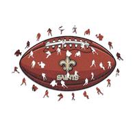 Iconic Puzzles - New Orleans Saints, Logo, Rompecabezas de Madera con Licencia Oficial de la NFL, 100% sostenible, Regalo para Adultos y niños, Talla L, 500 Piezas