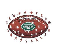 Iconic Puzzles - New York Jets, Logo, Rompecabezas de Madera con Licencia Oficial de la NFL, 100% sostenible, Regalo para Adultos y niños, Talla S, 150 Piezas