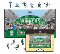 Iconic Puzzles - Newcastle United FC, Carabao Cup Champions 24/25, Rompecabezas de Madera con Licencia Oficial, 100% sostenible, Regalo para Adultos y niños, Talla S, 150 Piezas