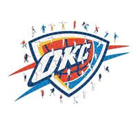Iconic Puzzles - Oklahoma City Thunder, Logo, Puzzle de Madera con Licencia Oficial de la NBA, 100% Sostenible, Talla L, 500 Piezas
