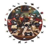 Iconic Puzzles - Perros Gamer, Animales de fantasía, Puzzle de Madera 100% Sostenible, Regalos para Niños y Adultos, Talla S, 200 Piezas