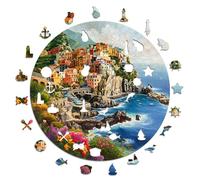 Iconic Puzzles - Portofino, Italia, Puzzle de Madera 100% Sostenible, Regalos para Niños y Adultos, Talla S, 200 Piezas