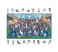 Iconic Puzzles - PSG 2024/25 Equipo 'Ganadores del Triplete', Rompecabezas de Madera con Licencia Oficial, 100% Sostenible, Regalo para Adultos y Niños, Talla L, 500 Piezas