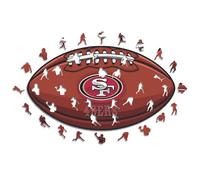 Iconic Puzzles - San Francisco 49ers, Logo, Rompecabezas de Madera con Licencia Oficial de la NFL, 100% sostenible, Regalo para Adultos y niños, Talla M, 270 Piezas