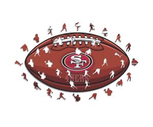 Iconic Puzzles - San Francisco 49ers, Logo, Rompecabezas de Madera con Licencia Oficial de la NFL, 100% sostenible, Regalo para Adultos y niños, Talla M, 270 Piezas