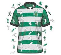 Iconic Puzzles - Sporting CP Camiseta, Rompecabezas de Madera con Licencia Oficial, 100% sostenible, Regalo para Adultos y niños, Talla S, 150 Piezas