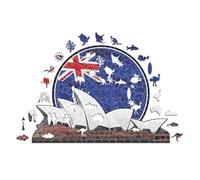 Iconic Puzzles - Sydney Opera House, Puzzles de Madera para Adultos y Niños, Madera 100% Sostenible, Tamaño L 500 Piezas
