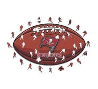Iconic Puzzles - Tampa Bay Buccaneers, Logo, Rompecabezas de Madera con Licencia Oficial de la NFL, 100% sostenible, Regalo para Adultos y niños, Talla S, 150 Piezas