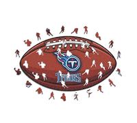 Iconic Puzzles - Tennessee Titans, Logo, Rompecabezas de Madera con Licencia Oficial de la NFL, 100% sostenible, Regalo para Adultos y niños, Talla M, 270 Piezas
