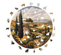 Iconic Puzzles - Toscana, Italia, Puzzle de Madera 100% Sostenible, Regalos para Niños y Adultos, Talla S, 200 Piezas