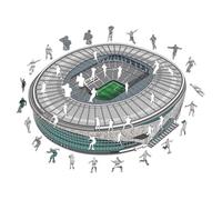 Iconic Puzzles, Tottenham Hotspur FC Stadium, Rompecabezas de Madera 100% Eco-sostenible con Licencia Oficial, Talla S, 150 Piezas