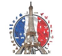 Iconic Puzzles - Tour Eiffel, Puzzles de Madera para Adultos y Niños, Madera 100% Sostenible, Tamaño M 270 Piezas