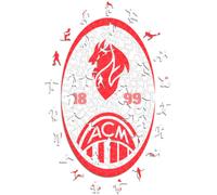 ICONIC PUZZLES - Varios Ac Milan Retro Puzle Madera (150 Piezas), Unisex, red