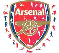 Iconic Puzzles - Arsenal Logo, Producto Oficial, Puzzles de Madera para Adultos y Niños, Madera 100% Sostenible, Tamaño S 150 Piezas