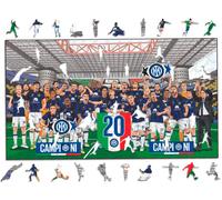 ICONIC PUZZLES - Varios Fc Inter Milan 20Th Scudetto Puzzle Madera (150 Piezas), Unisex, blue