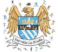 ICONIC PUZZLES - Varios Man City Escudo Retro Puzzle Mader (150 Piezas), Unisex, blue