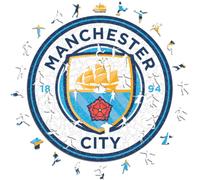 ICONIC PUZZLES - Varios Man City Fc Puzzle Madera (150 Piezas), Unisex, blue