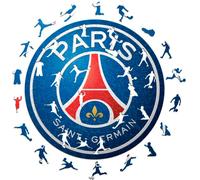 ICONIC PUZZLES - Varios PSG Escudo Puzzle Madera (150 Piezas), Unisex, blue