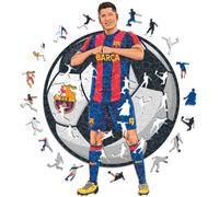 ICONIC PUZZLES - Varios Robert Lewandowski Puzle Madera (150 Piezas), Unisex, red