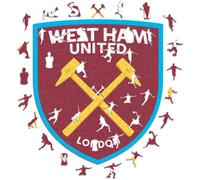 ICONIC PUZZLES - Varios West Ham Puzle Mader (150 Piezas), Unisex, red