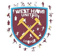 Iconic Puzzles - West Ham, Logo, Rompecabezas de Madera con Licencia Oficial, 100% sostenible, Regalo para Adultos y niños, Talla S, 150 Piezas