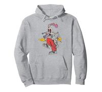 Icónica Obra de Arte de Blink 182 Roger Rabbit Rock Band Sudadera con Capucha, Unisex para Adultos, Gris Jaspeado, XXL