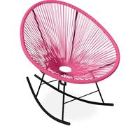 Iconik Interior Acapulco Style Silla de exterior - Silla mecedora de jardín - Nueva edición - Acapulco Rose