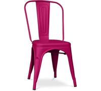 Iconik Interior Industrial Style Silla de Comedor - Diseño Industrial - Acero - Mate - Nueva Edición - Stylix Fucsia