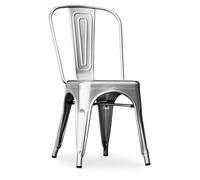 Iconik Interior Tolix Style Silla de comedor - Diseño industrial - Acero - Nueva edición - Stylix Acero