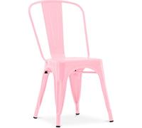 Iconik Interior Tolix Style Silla de comedor - Diseño industrial - Acero - Nueva edición - Stylix Rose