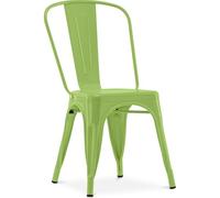 Iconik Interior Tolix Style Silla de comedor - Diseño industrial - Acero - Nueva edición - Stylix Verde Claro