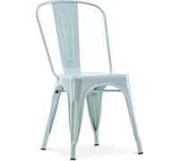 Iconik Interior Tolix Style Silla de comedor - Diseño industrial - Acero - Nueva edición - Stylix Verde pálido