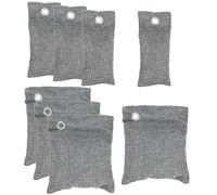 Iconikal 8 bolsas de carbón purificadoras de aire absorbentes de olores - 4 x 200 g y 4 x 50 g para zapatos a armarios