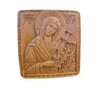 Icono aromático tallado a mano bendecido del monte Athos de la Virgen María 49