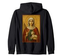 Icono católico Cristiano de Santa Inés Sudadera con Capucha