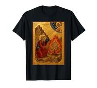 Icono católico de Moisés y la zarza ardiente Camiseta