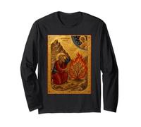 Icono católico de Moisés y la zarza ardiente Manga Larga