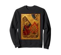 Icono católico de Moisés y la zarza ardiente Sudadera