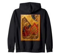 Icono católico de Moisés y la zarza ardiente Sudadera con Capucha
