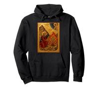 Icono católico de Moisés y la zarza ardiente Sudadera con Capucha