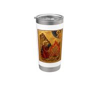 Icono católico de Moisés y la zarza ardiente Vaso térmico de acero inoxidable de doble pared
