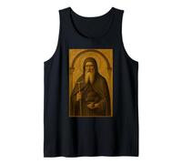 Icono católico de San Antonio Abad Camiseta sin Mangas