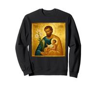 Icono católico de San José con el Niño Jesús Sudadera