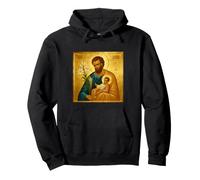 Icono católico de San José con el Niño Jesús Sudadera con Capucha